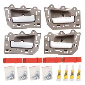 Ads7096bgc4 Brock Supply 4 Pc Inside Beige With Chrome Door Handles Set For 2005-2010 Jeep Grand Cherokee