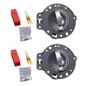 Ads7202r-2 Brock Supply Inside Door Handles For 06-10 Jeep Commander Passenger Set Chrome With Gray Housing