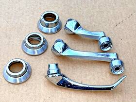 4233066 Cadillac 1957 1958 Vent Window Crank Handle Knob Door Escutcheons Used 57 58