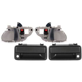 Carspartsaleclub 10020773 2xblack Exterior&2xgray Interior Door Handles For 1995-2000gmc Chevy K2500 Front