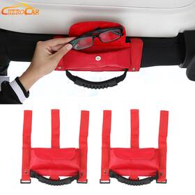 Cherocar2019ab08b20218095 Cherocar Red Sides Roll Bar Grab Handles With Storage Bag For Jeep Wrangler Yj Tj Jk Jl