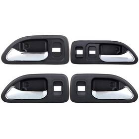 Cv802405icon Cv-icon 4x For 94-97 Honda Accord Door Handles Interior Front Rh Lh Rear Chrome Black