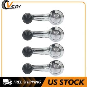 Cv825603icon Cv-icon 4pcs Window Crank Handle Fits Chevrolet Blazer Suburban Pickup Chrome And Black