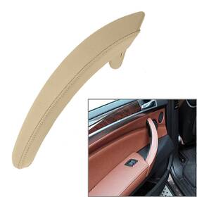 Dictorcoltd 310001285833 1 Pcs Beige Abs Door Trim Pull Handle Left Side Real Leather For Bmw X5 X6 E70