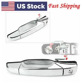 Dictorcoltd 421111168210 Front Driver Exterior Door Handle Bar For Chevy Gmc Silverado 2007-2013 Chrome