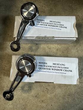 Fd01-dh11 Dynacorn Quarter Window Crank Handles Pair 1968 Mustang
