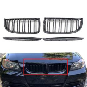 Earthoee 996812574535 Dual Slat Front Kidney Grille For Bmw 3-series E90 2005-2008 E91 Wagon 06-08