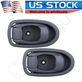 E80237801cp Eccpp 2pcs Door Handles For 01-04 Kia Spectra Gray Interior Front Rear Left Side