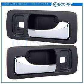 E818267cp05 Eccpp 2x Black Inner Inside Front Left And Right Door Handles Fits 90-93 Honda Accord