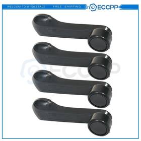 E825589cp01 Eccpp 2 Pair Fit For 84-00 Honda Civic Black Window Crank Handle Inside Lh Right Side