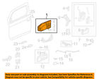 72140scva11zd Element- Door 06-10 Oem Honda Handle