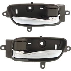 16555414 Evan-fischer Door Handle Set For 2013-16 Nissan Altima Front Or Rear Gray Knob/chr Lvr 2pcs