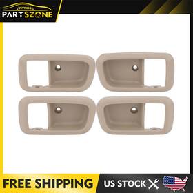 Ft82964901s Fitting Partszone Inside Door Handle Trims Front Rear Driver Passenger Fits Toyota Tundra 00-06 4x