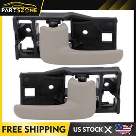 Ft82965501e Fitting Partszone Inside Door Handles Rear Driver Passenger For Toyota Tundra 00-06 2pcs Gray