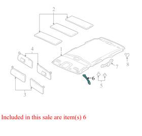 5l8478310406aa3 Ford 2002-2007 Escape Passenger Fr Interior Grab Bar Used Oem 3l8z7831406baa