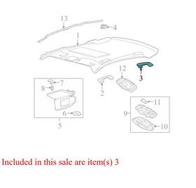 9e5z5431407ab Ford 2007-2009 Fusion Passenger Rr Interior Grab Bar Used Oem