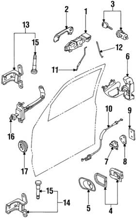 F5rz-5422601-a Ford Genuine Handle Inside