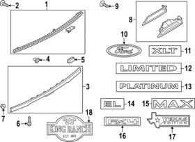Jl1z-7843400-a Ford Genuine Trim Molding