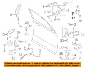 W719435s439 Ford Oem 18-23 Bronco Sport Lock Hardware-handle Inside Nut