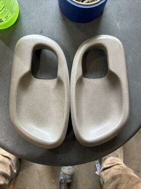 Xl34-1522676 Ford 97-03 F150 Inner Interior Door Handle Trim Bezel Set Rh Lh Nice Oem Tan