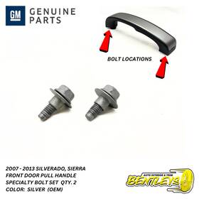 L0175966 Gm 2007-2013 Silverado Sierra Front Door Panel Pull Grab Handle Specialty Bolt Set