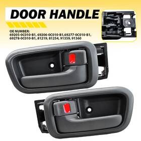 Xt-to0295 Greatautopartsauxi Interior Door Handle Trim Front Left&right Fit For 2000-2006 Toyota Tundra Gray