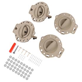 Bsap000004800 Hecasa 4pcs Inner Interior Door Handles With Hardware Tan For Jeep Commander 2006-2010