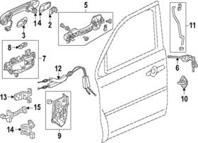 72120-t90-a51za Honda Genuine Interior Door Handle