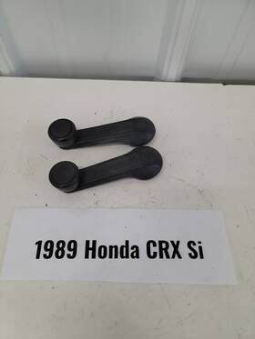 Honda Crx-ef8 88-91 Crx Ef8 Sir Si Window Glass Regulator Crank Handle Set Oem R
