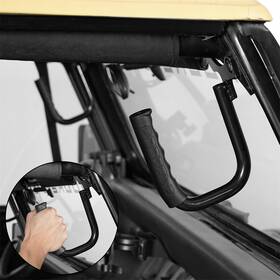 Mmr.10082 Hooke Road 2pcs Front Roll Bar Grab Handles Grip Handle Bars For 1987-1995 Jeep Wrangler Yj