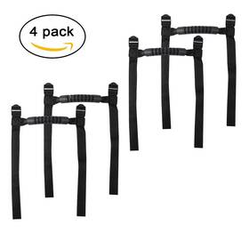 Mmr.11771 Hooke Road Fit Jeep Wrangler 1955-2025 Universal Roll Bar Mount Grab Handles Black 4pcs