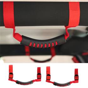 Mmr.11776 Hooke Road 2pcs Durable Roll Bar Grip Grab Holder Fit 1976-2025 Jeep Wrangler Yj Tj Jk Jl