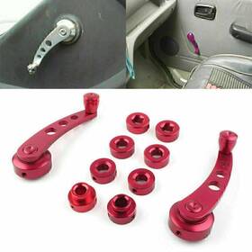Hukyu 612037715545 2pcs Universal Aluminum Alloy Car Window Handle Winder Riser Crank