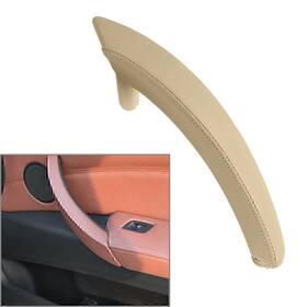 Hukyu 760000455902 1 Pcs Car Beige Door Trim Pull Handle Right Side Real Leather For Bmw X5 X6 E70