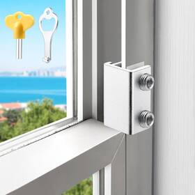 Hyieou-swl001 Hyieou Sliding Window Locks 6 Pack For Up And Down Windows Silver