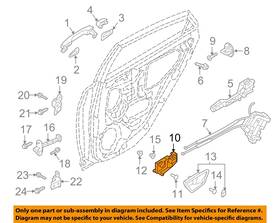 83620j0000sfs Hyundai Oem 18-22 Accent Rear Door Lock Hardware-handle Inside