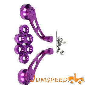 B414-wwch1-pr Jdmspeed 2pcs Purple Car Window Winder Glass Crank Handle Aluminum Knobs Metal Universal