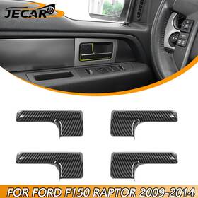 Jecar Kfa2026052204 Carbon Fiber Interior Door Handle Cover Trim For Ford F150 Raptor 2009-2014