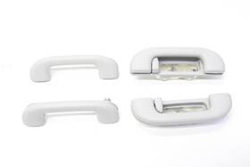 6qk48ps4aa Jeep 2017-2021 Compass Front And Rear Overhead Headliner Grab Handle Set Of 4 Oem
