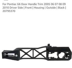 Karparts360 197301542510 For Pontiac G6 Door Handle Trim 2005-2010 Driver Side Rear Outside Black