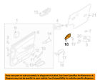 826112f00087 Kia Door-handle 07-09 Bezel Front Oem Left Spectra
