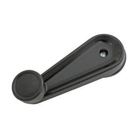 25127753 Mack Fits Window Crank Handle Lh/rh Black Zinc With Plastic Knob