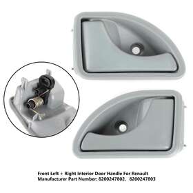 Madhornets C171-a019-kit 2x Inner Door Handle Gray Front Left Right For Renault Kangoo Twingo I Ue