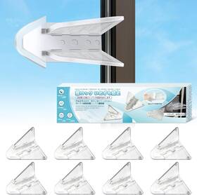 Maveek 745695005434 8 Pack Sliding Door Lock Baby Proofing Child Proof Transparent