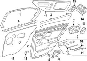 254-760-15-00-9051 Mercedes-benz Genuine Handle Inside