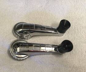 2504070 Mopar 1963-68 Dodge Truck Window Crank Handles Pair D100 W100 Power Wagon One Nos