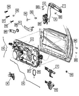 55397411aa Mopar Genuine Door Handle Spacer