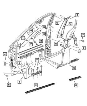 5hd63xdbac Mopar Genuine Grab Handle