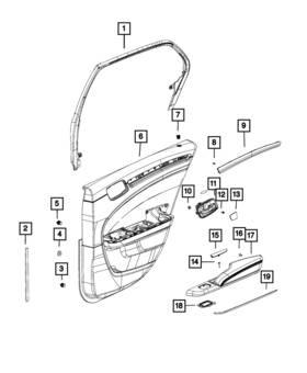 5pf60dx9af Mopar Genuine Inside Remote Control Handle Right
