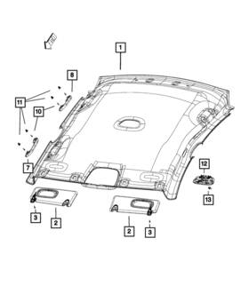 5rg72dx9ab Mopar Genuine Grab Handle